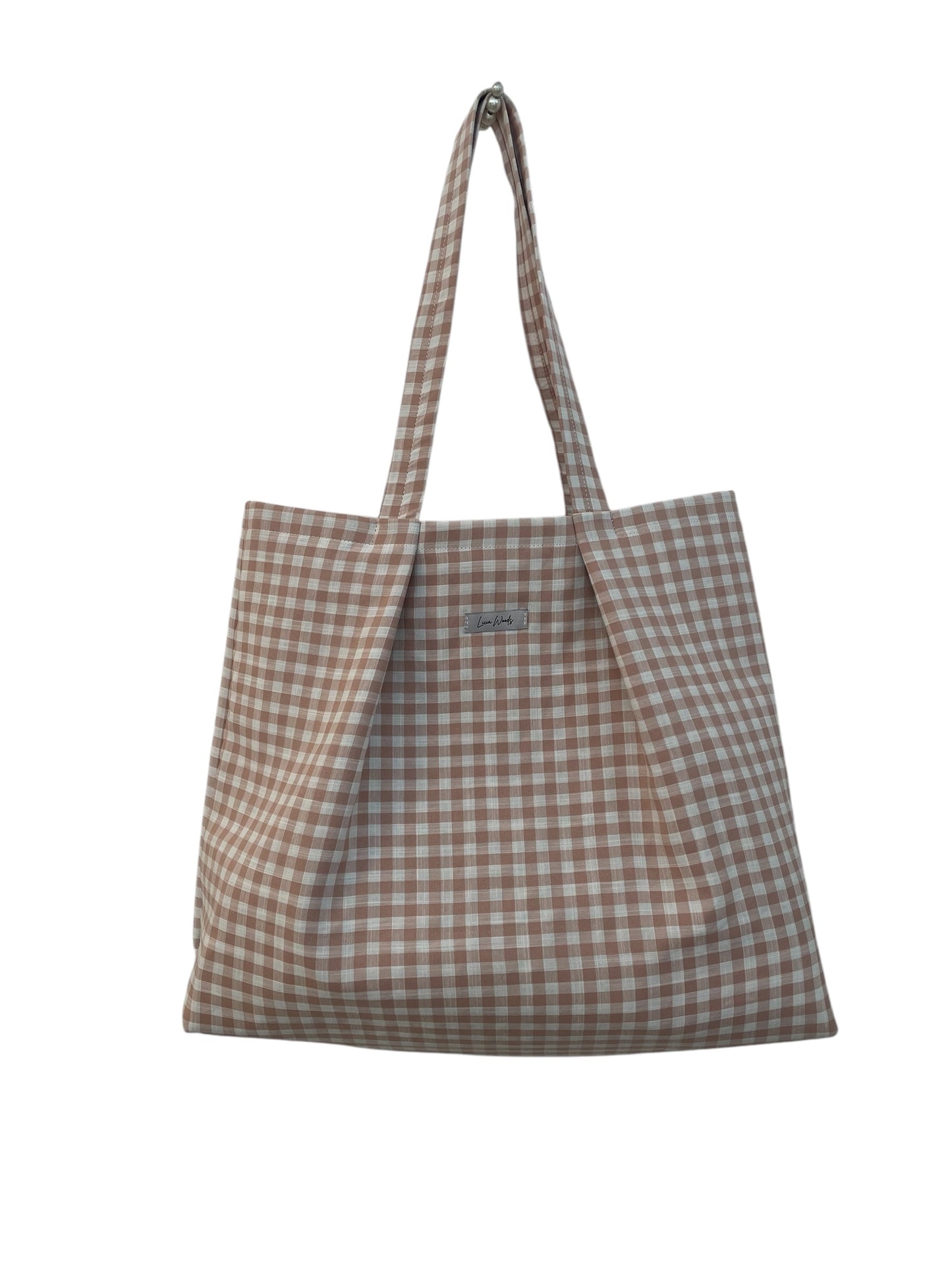 Borsa grande in tessuto VICHY ROSA CIPRIA