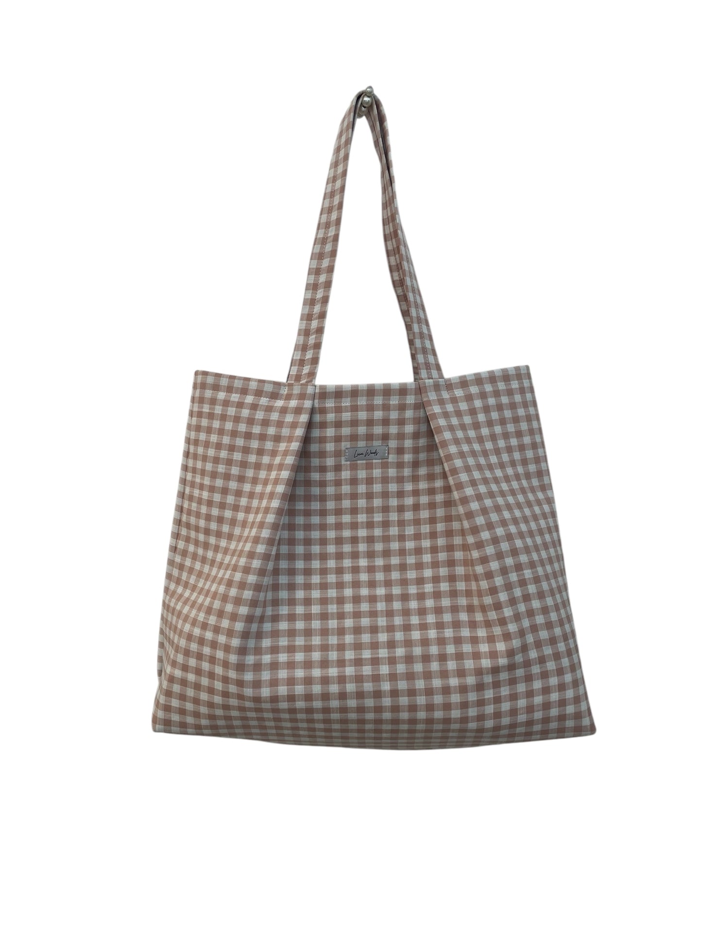 Borsa grande in tessuto VICHY ROSA CIPRIA