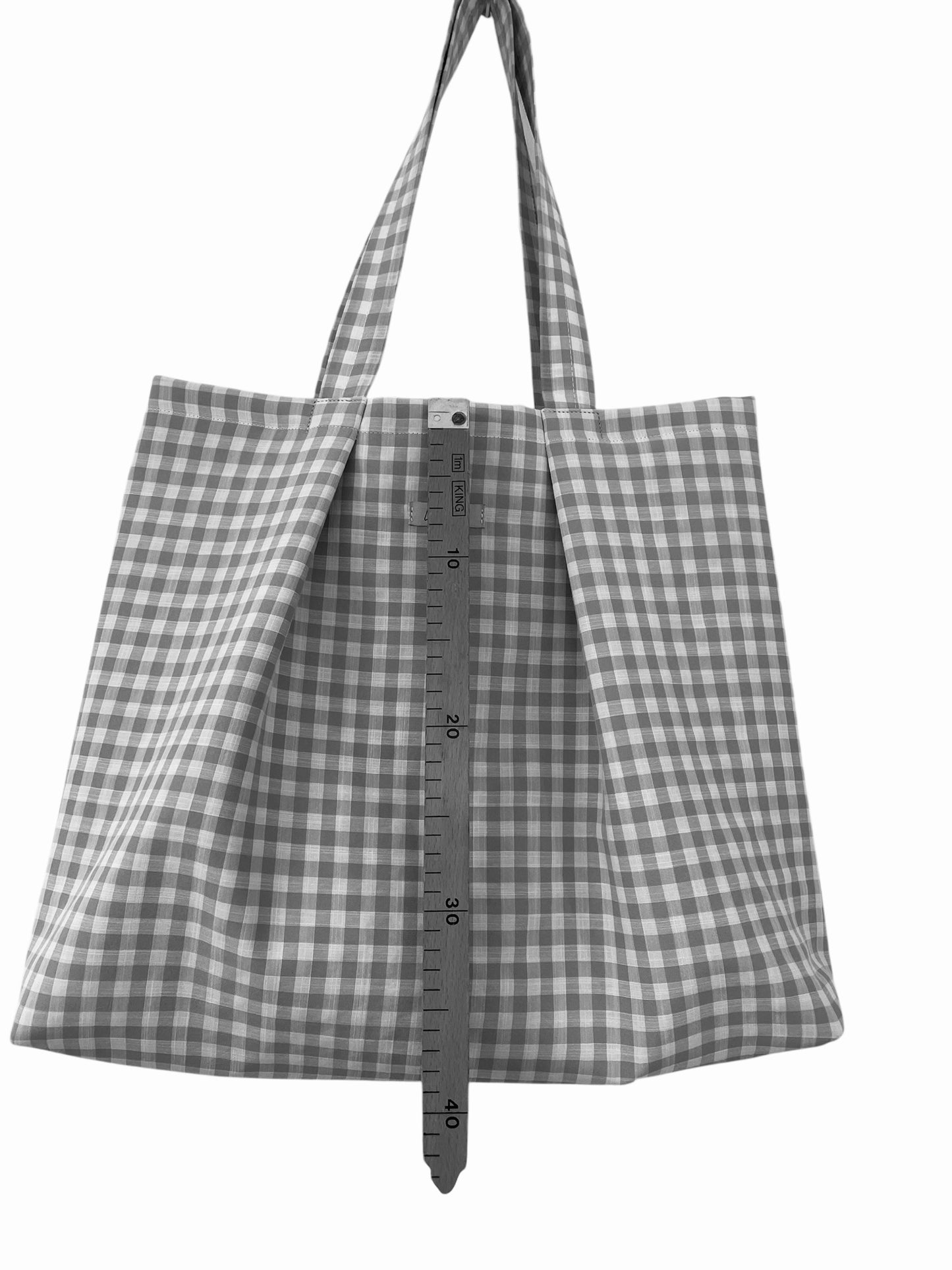 Borsa grande in tessuto RIGHE AZZURRINE E BIANCHE