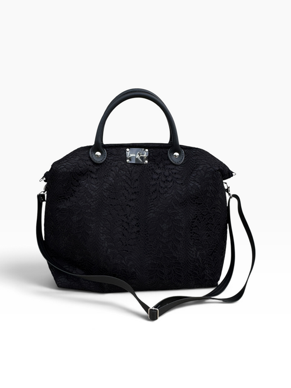 Bauletto grande pizzo nero