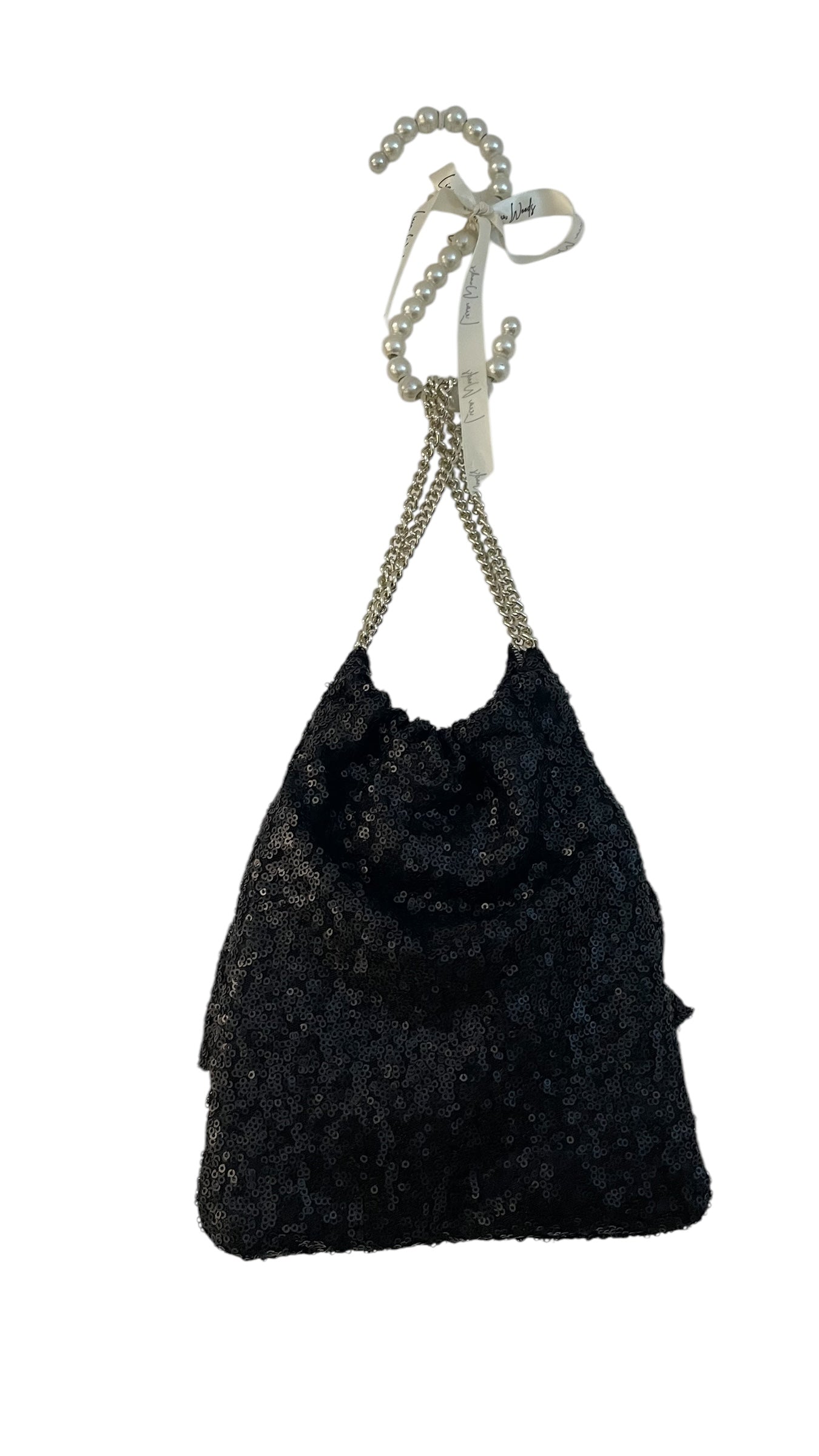 BON BON Sacchettino paillettes NERO