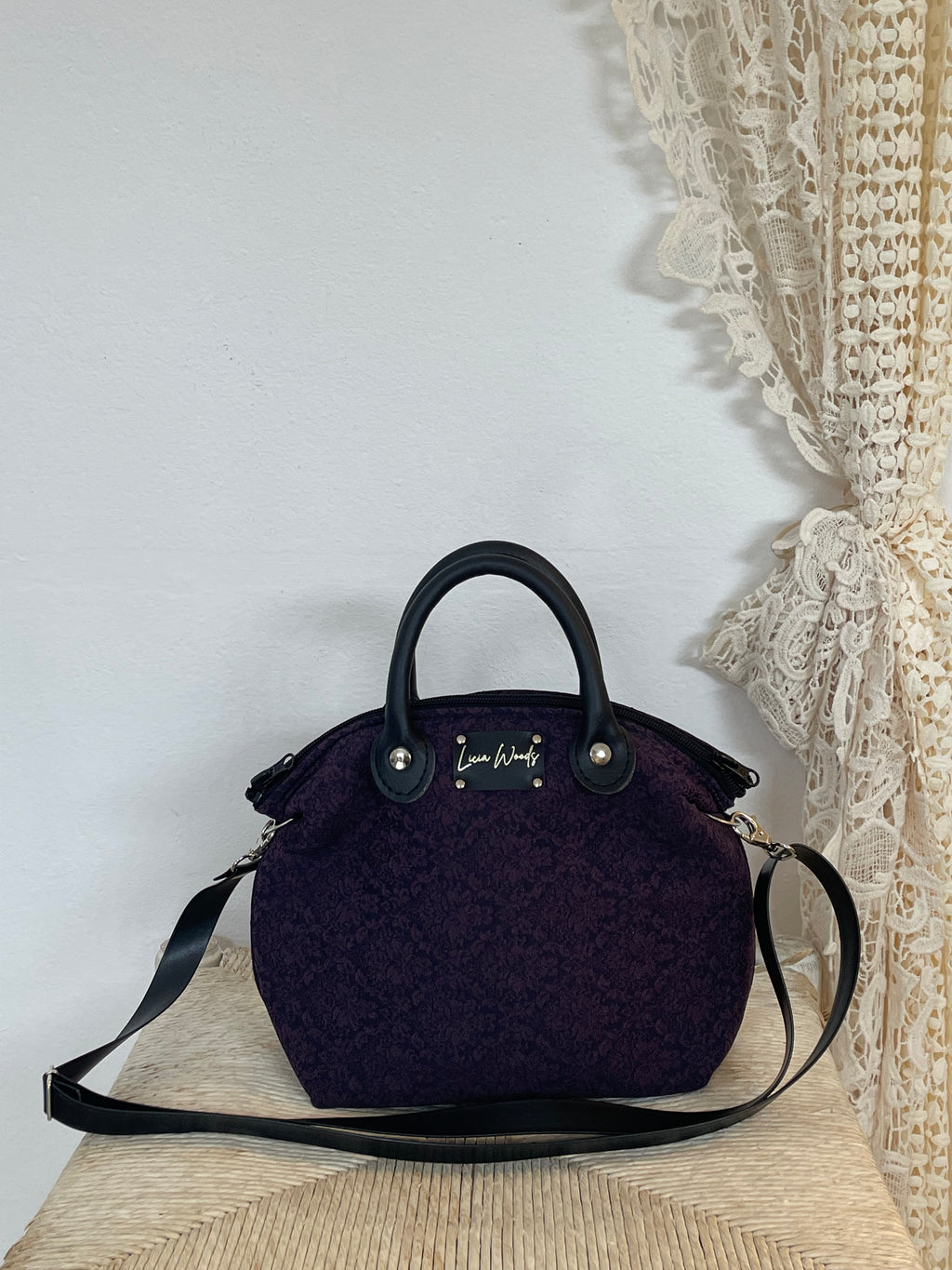MINI bauletto Jaquard viola