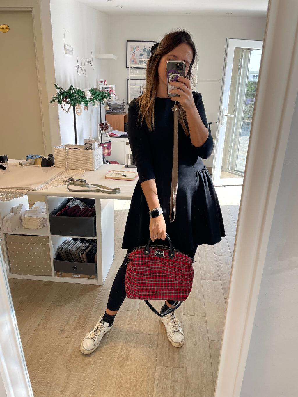 Baby tartan rosso