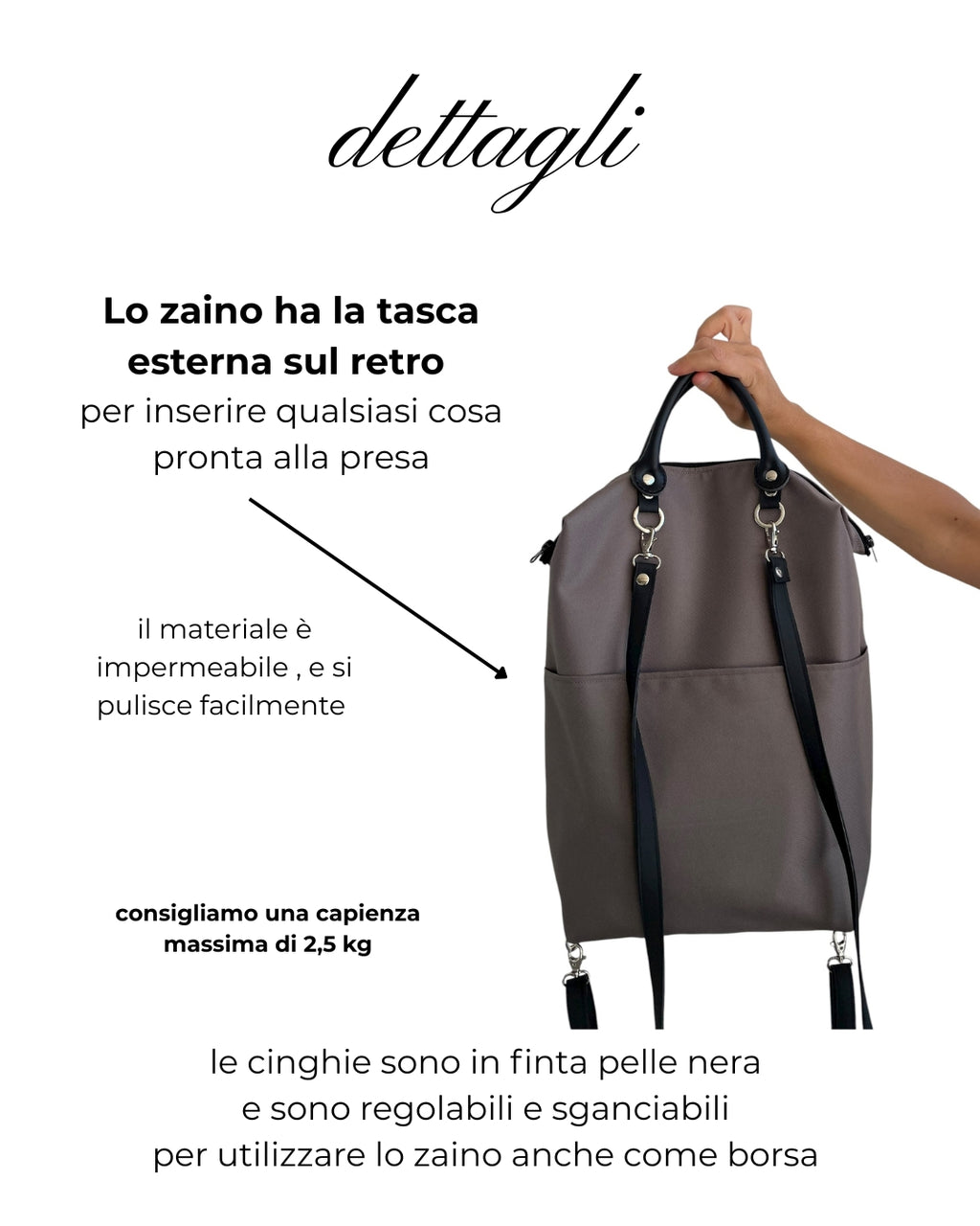 Zaino Grigio preordine scegli modello