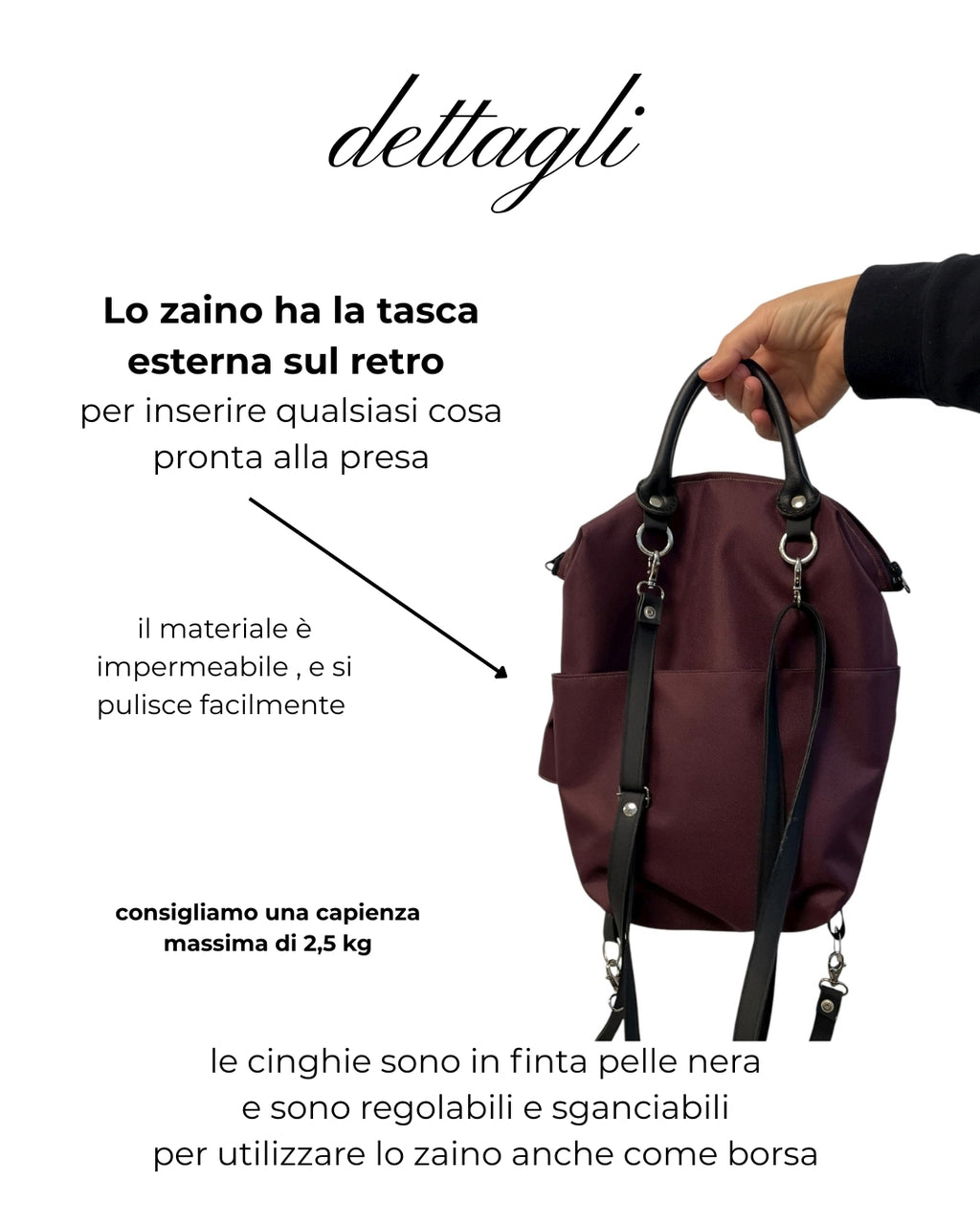 Zaino Prugna preordine scegli modello