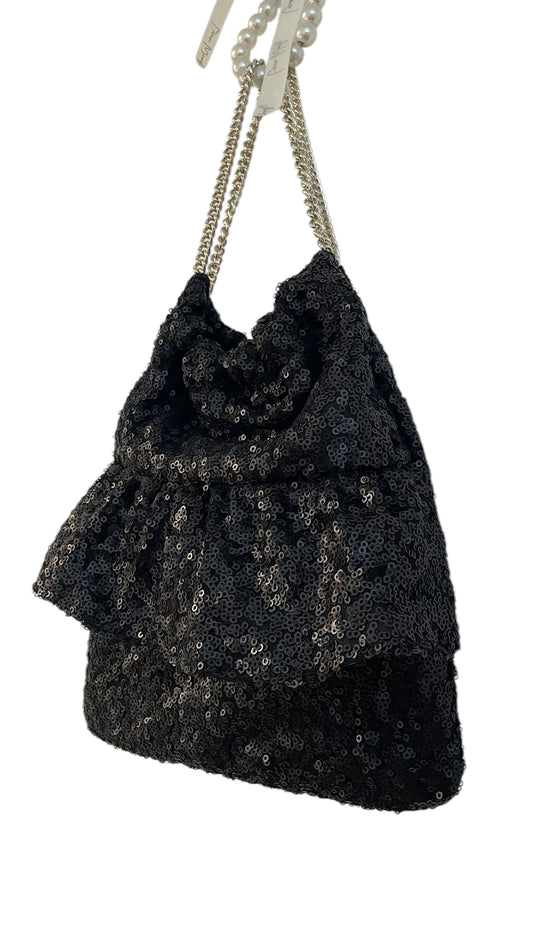 BON BON Sacchettino paillettes NERO