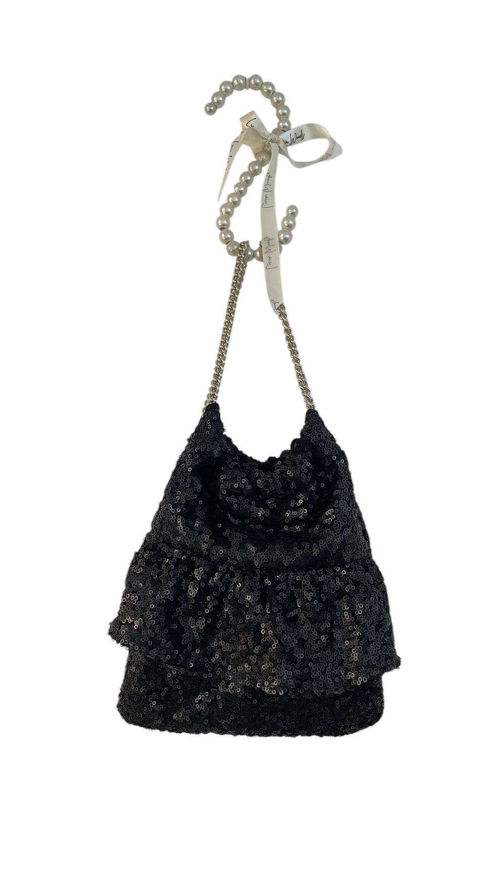 BON BON Sacchettino paillettes NERO