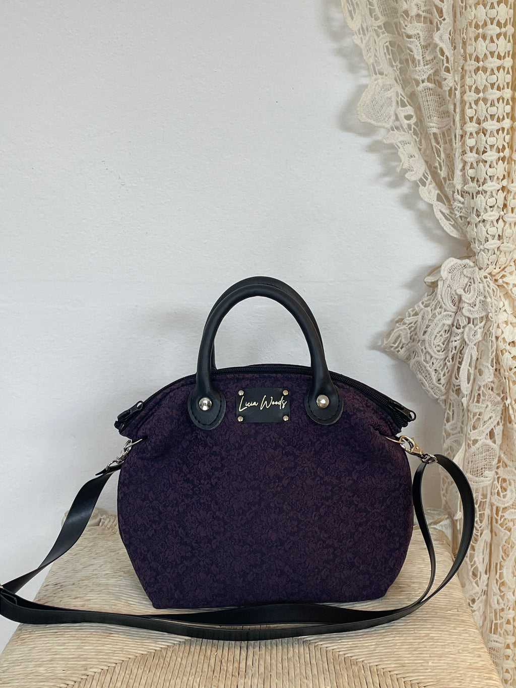 MINI bauletto Jaquard viola