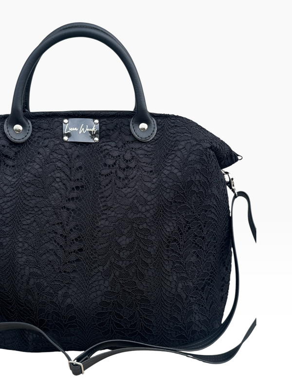 Bauletto grande pizzo nero