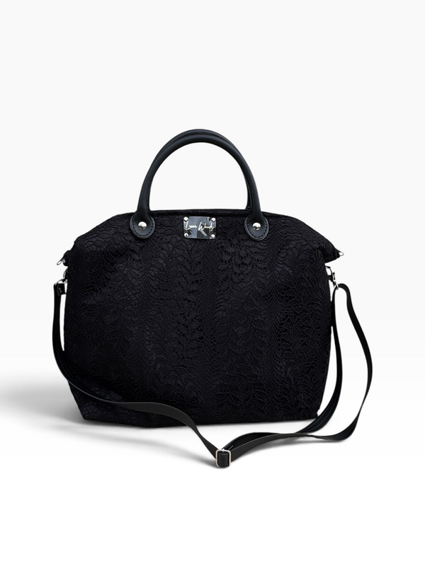Bauletto grande pizzo nero