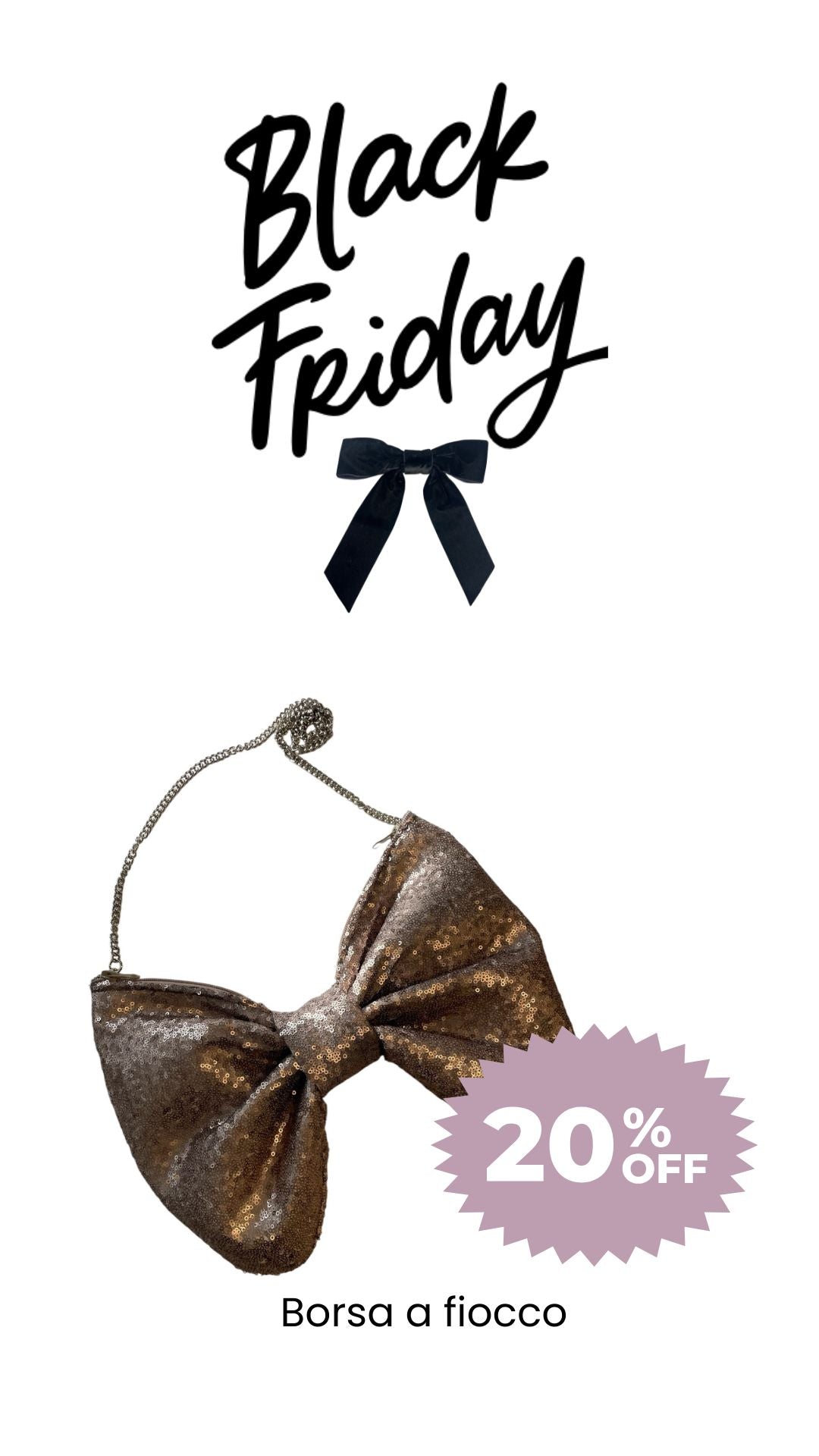 Borsa a fiocco oro chiaro