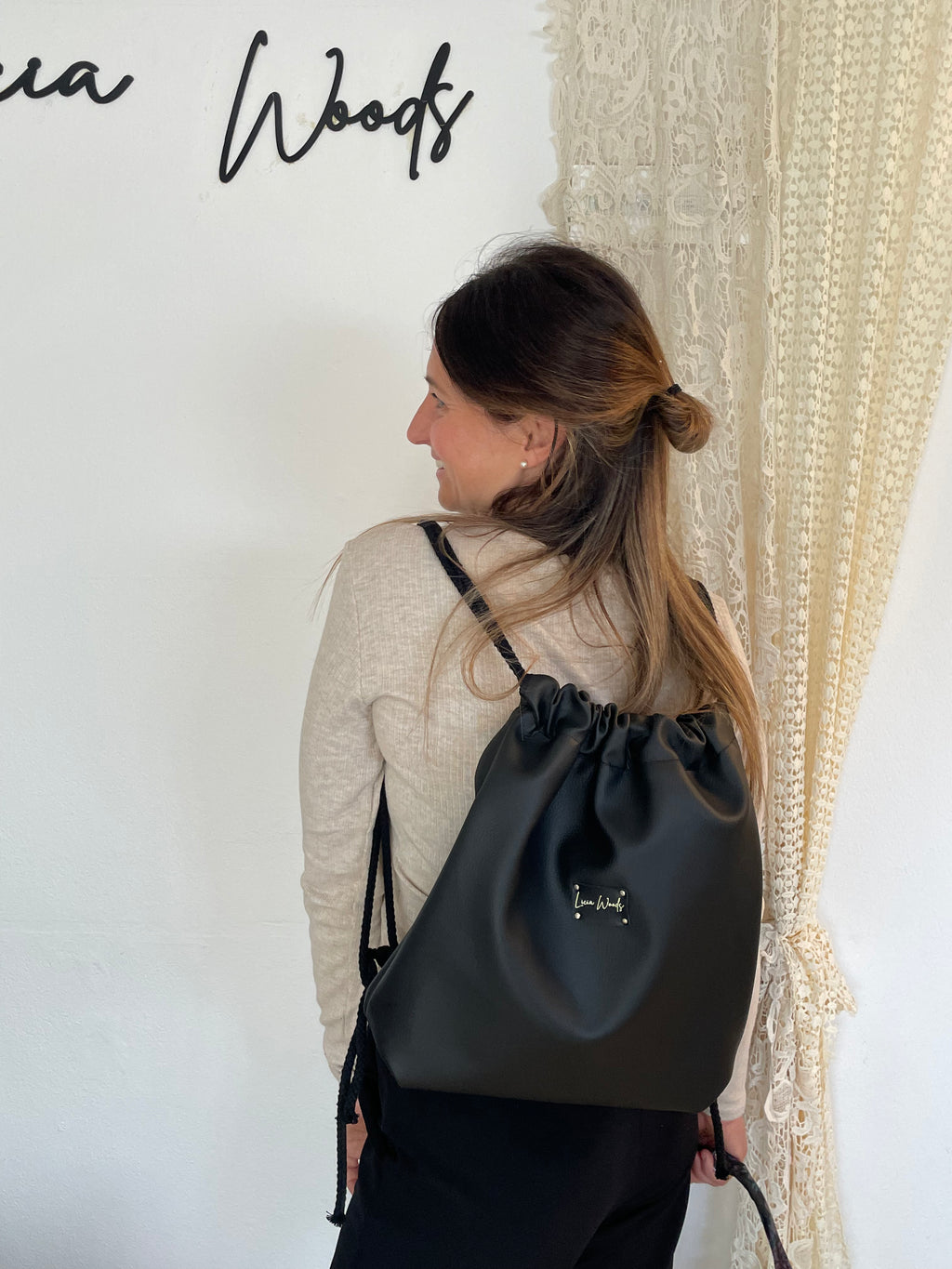 Zaino Nero in Nylon Nero*