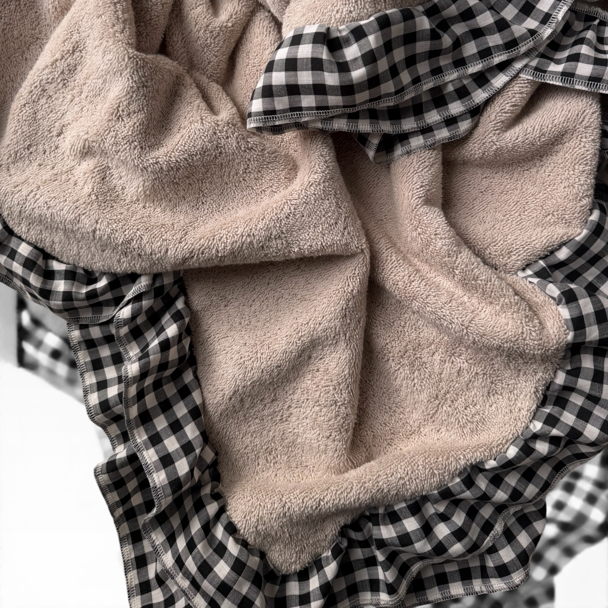 Telo da mare check e beige