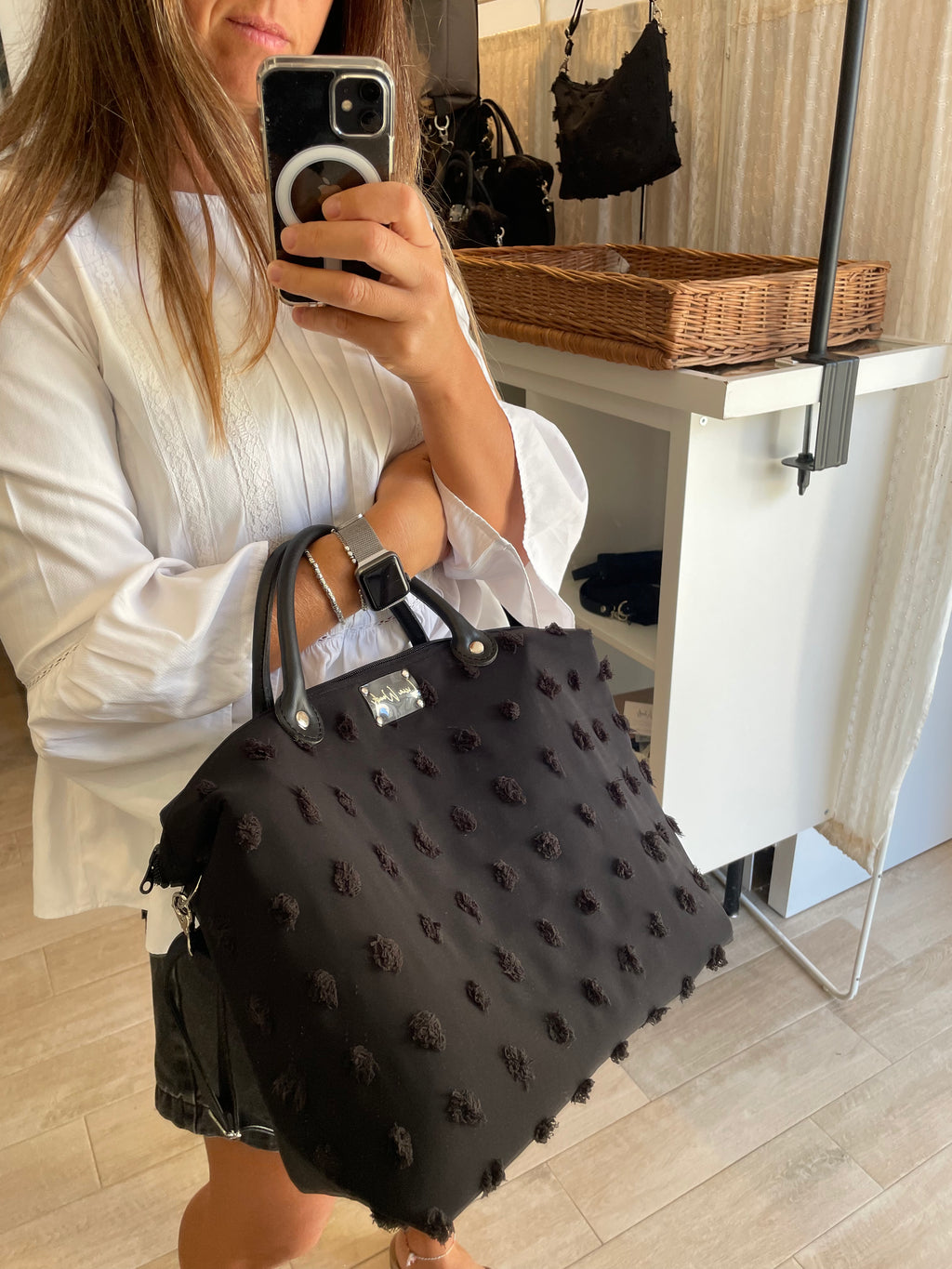 Bauletto Grande pois rilievo