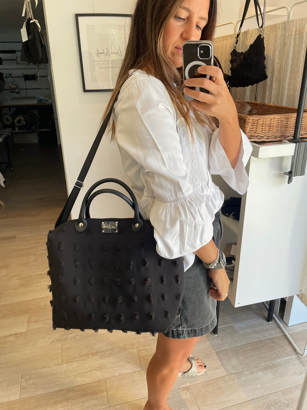 Bauletto Grande pois rilievo