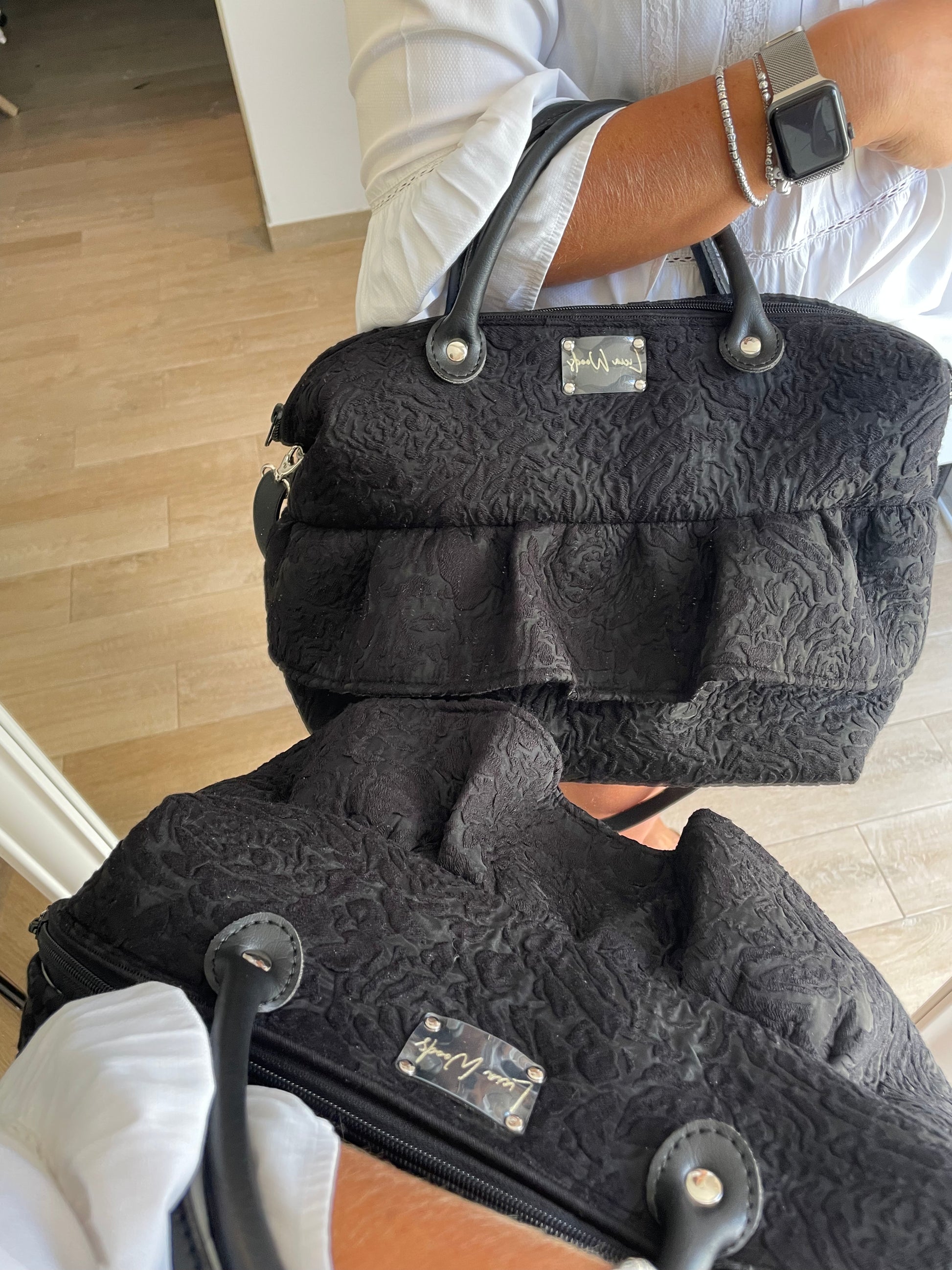 Bauletto Grande broccato con frappa