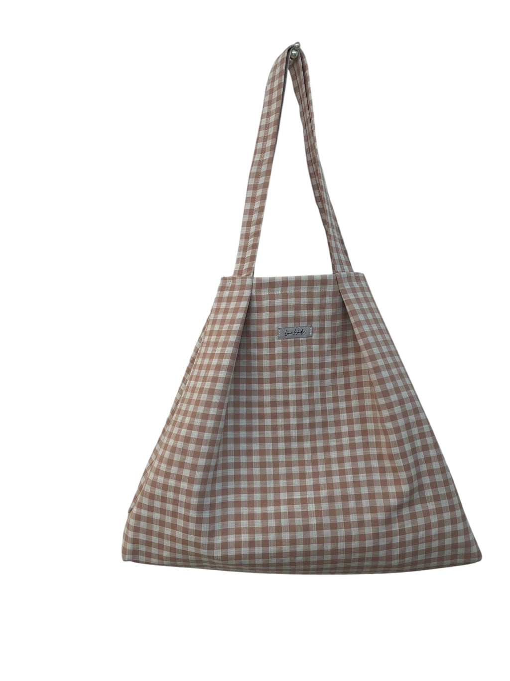 Borsa grande in tessuto VICHY ROSA CIPRIA