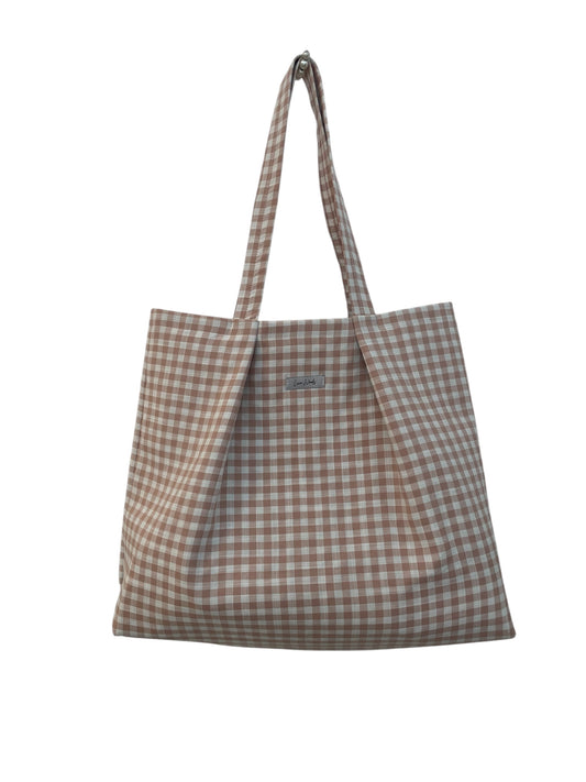 Borsa grande in tessuto VICHY ROSA CIPRIA