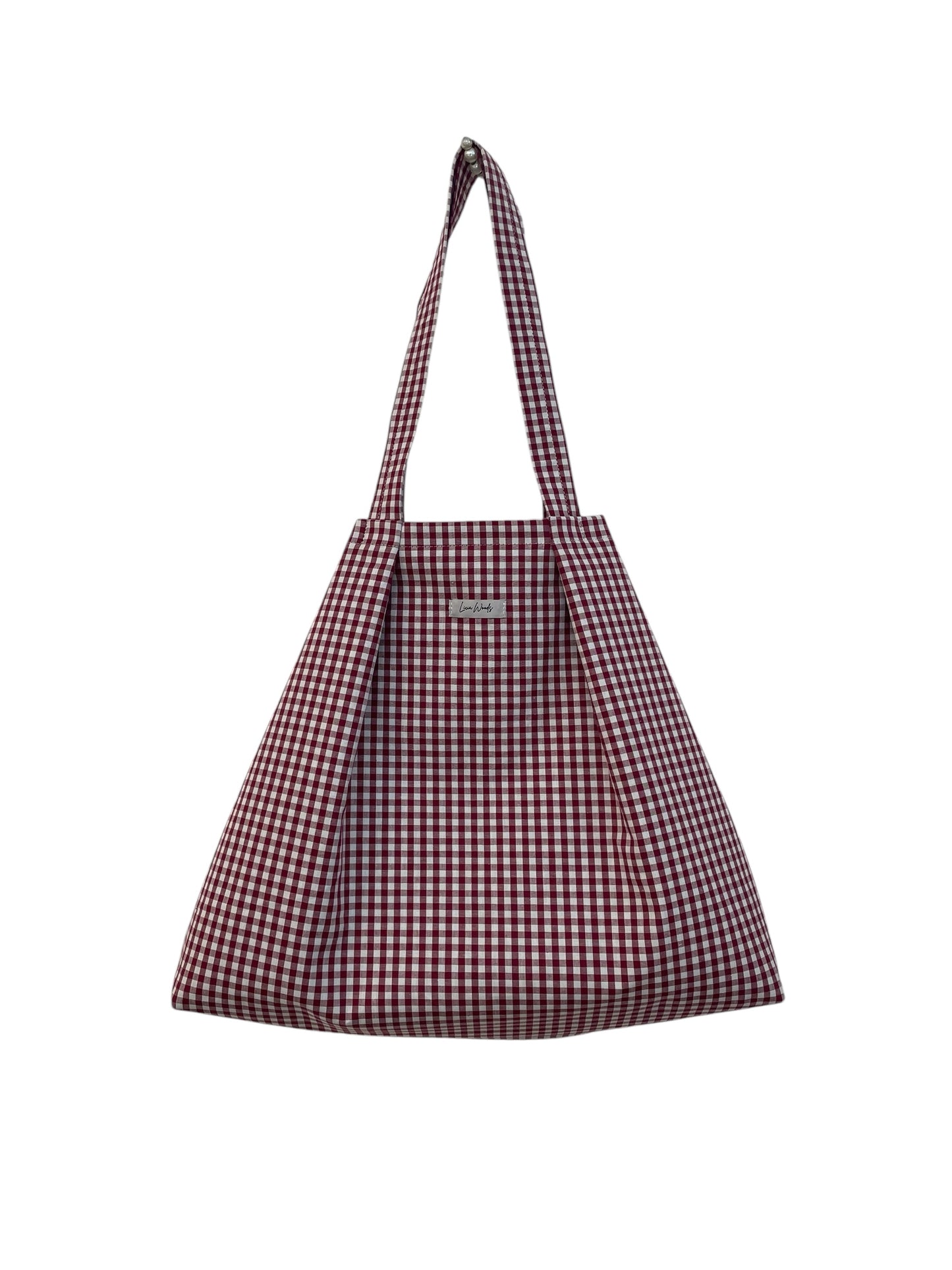 Borsa grande in tessuto VICHY ROSSO