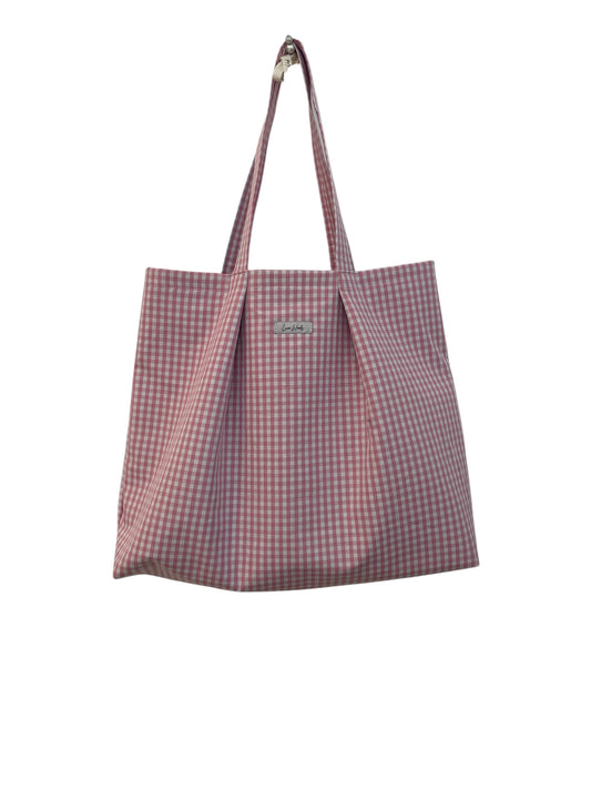 Borsa grande in tessuto VICHY ROSA BABY