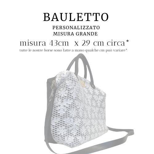 Bauletto Classico Grande Personalizzato scegli tessuto fronte e retro