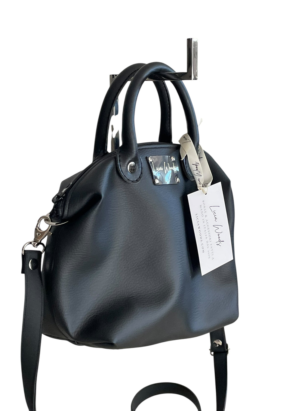 Mini bauletto piccolo finta pelle Nero