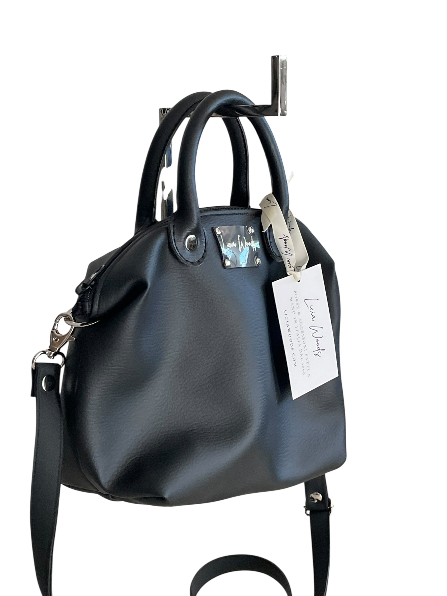 Mini bauletto piccolo finta pelle Nero