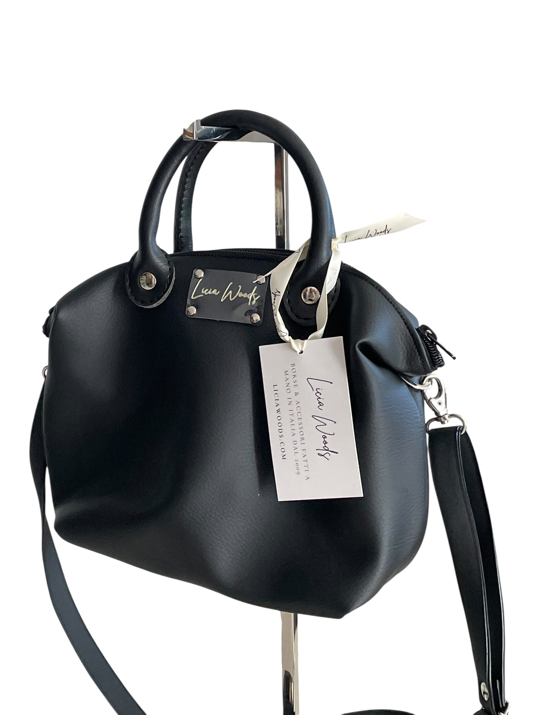 Mini bauletto piccolo finta pelle Nero