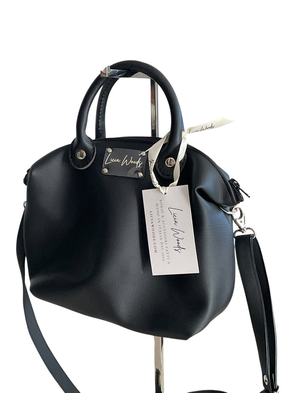 Mini bauletto piccolo finta pelle Nero