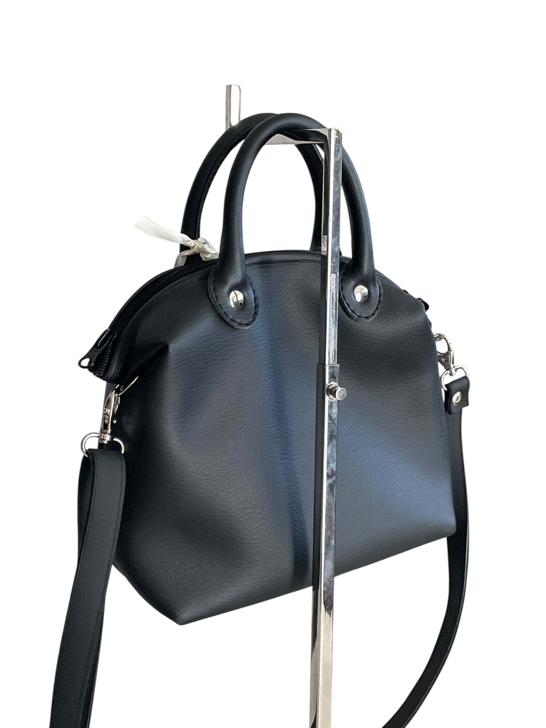 Mini bauletto piccolo finta pelle Nero