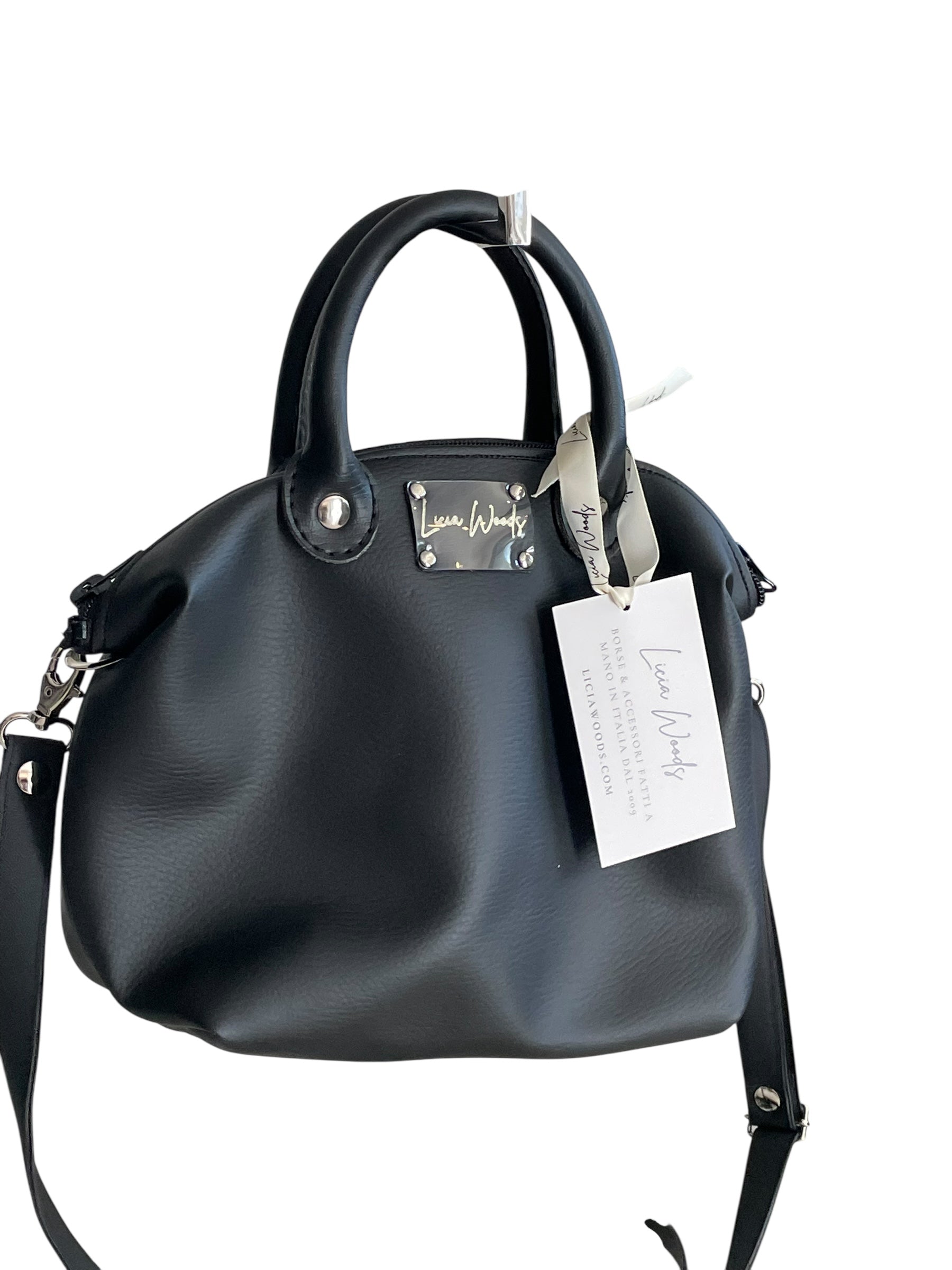 Mini bauletto piccolo finta pelle Nero