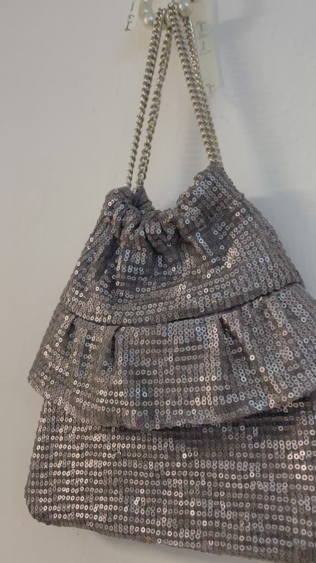 BON BON Sacchettino paillettes Argento